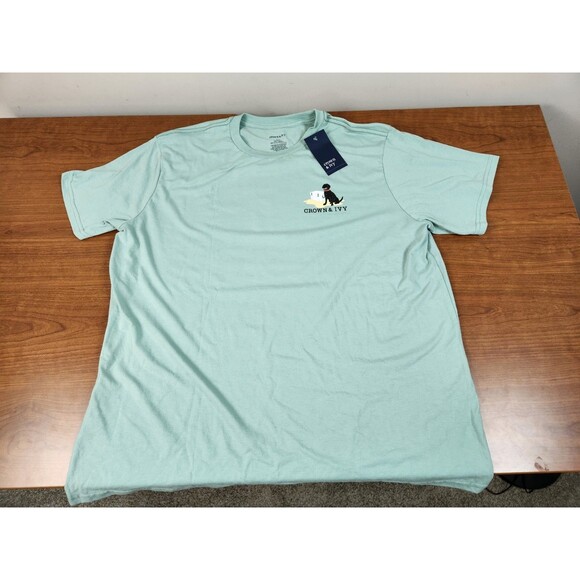 Crown & Ivy ~ Men's Short Sleeve T-Shirt ~ Color Teal ~ Size 2XL ~ NWT - Picture 3 of 9